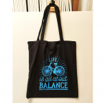 Βαμβακερή υφασμάτινη τσάντα εκτυπωμένη ποδήλατο