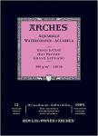 Arches Μπλοκ Ακουαρέλας Hot Pressed Grain Satine (A3)29,7x42cm 300gr 12 Φύλλων