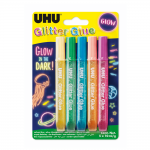 UHU Glitter Glue Glow in the dark σωληνάριο 5x10ml