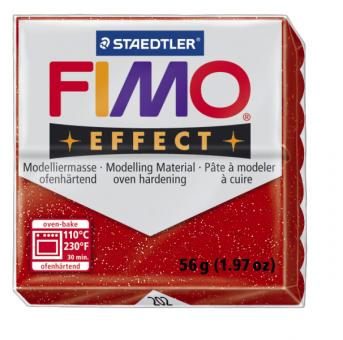 Fimo effect Glitter red