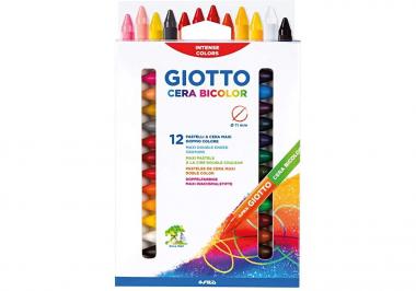 Giotto Cera Bicolor Παστέλ κηρομπογιές διπλές σετ 12 τεμ 