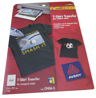 T-shirt transfer Avery / Σιδερώτυπο για σκουρόχρωμα ρούχα 
