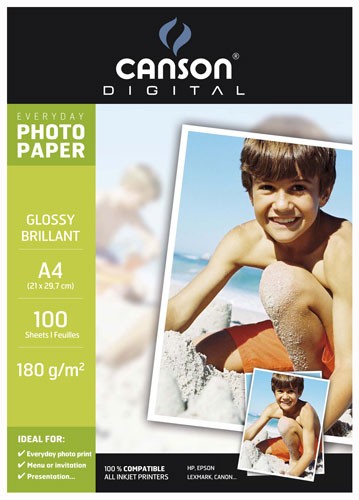 Photo paper Canson glossy A4 180 gr Everyday 100pages 