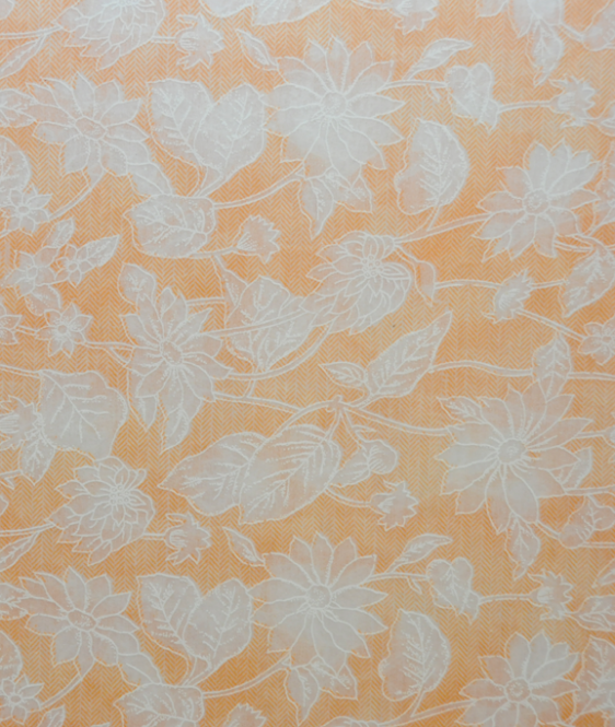 Χαρτί λουλούδια πορτοκαλί-άσπρα ημιδιαφανές 50 χ 70 cm 