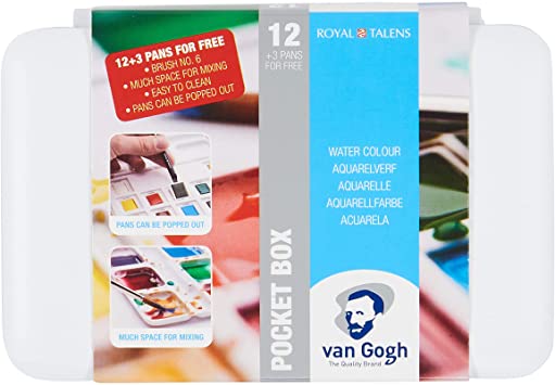 Van Gogh water colour pocket box 12pcs 12 basic colors