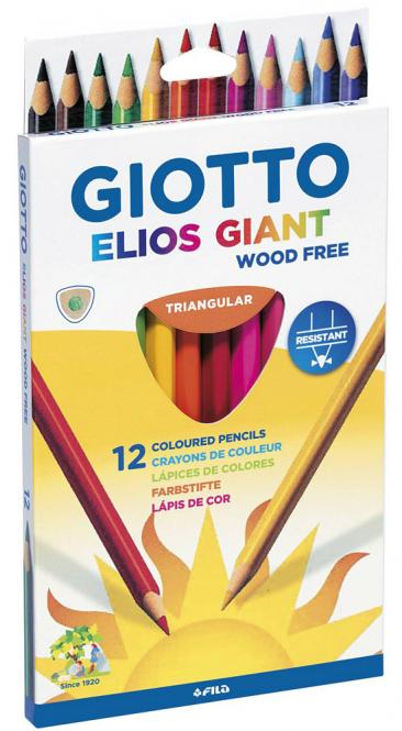 Giotto Helios Giant Wood Free τύπου ξυλομπογιές χονδρές σετ 12 τεμ 