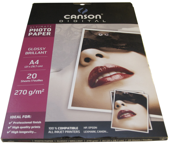 Photo paper Canson glossy A4 270 gr Everyday 20 pages 