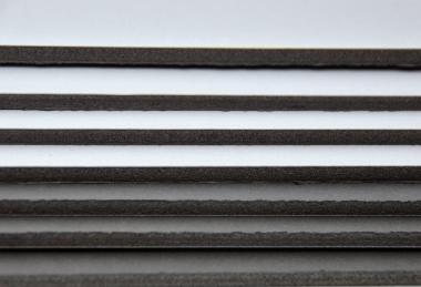 Χαρτόνι μακέτας 70 χ100 black/grey δίχρωμα 5mm (μακετόχαρτο σάντουιτς ''foam board'') 
