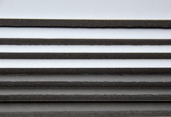 Χαρτόνι μακέτας 50 χ 70 δίχρωμα 5mm (μακετόχαρτο σάντουιτς ''foam board'') Μαύρο - Γκρι